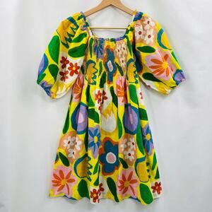 Fabula Girl's 10 Vibrant Floral smocked‎ Dress